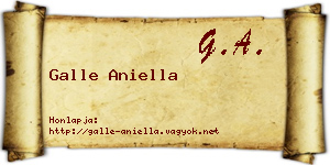 Galle Aniella névjegykártya